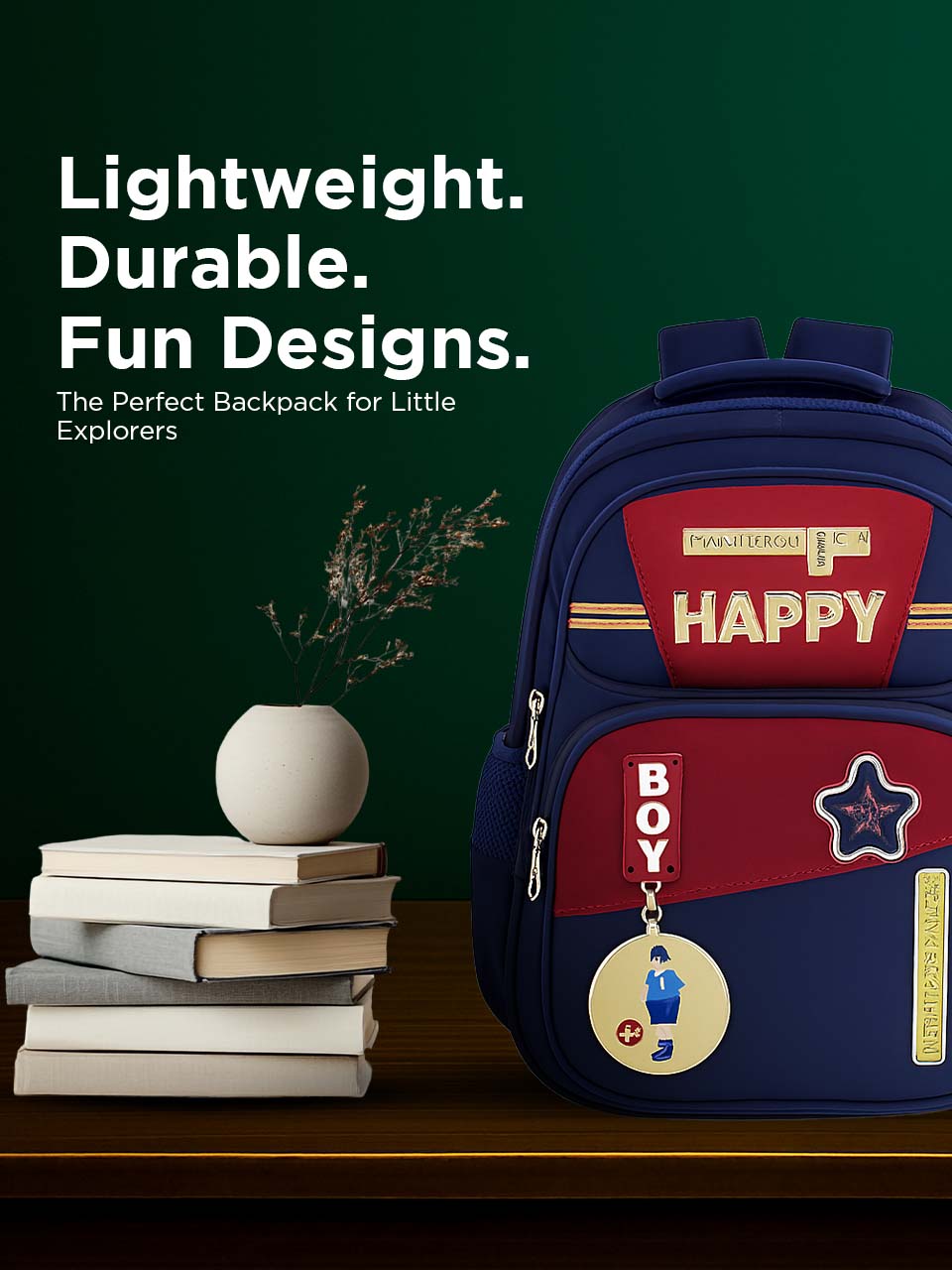 SAGEWARE School Bag for Boys Kids & Girls Backpack for School | Waterproof, Lightweight, Spacious with Multiple Pockets & Durable Zippers for Daily Use (Age of 6-12 years) Blue - Image 2