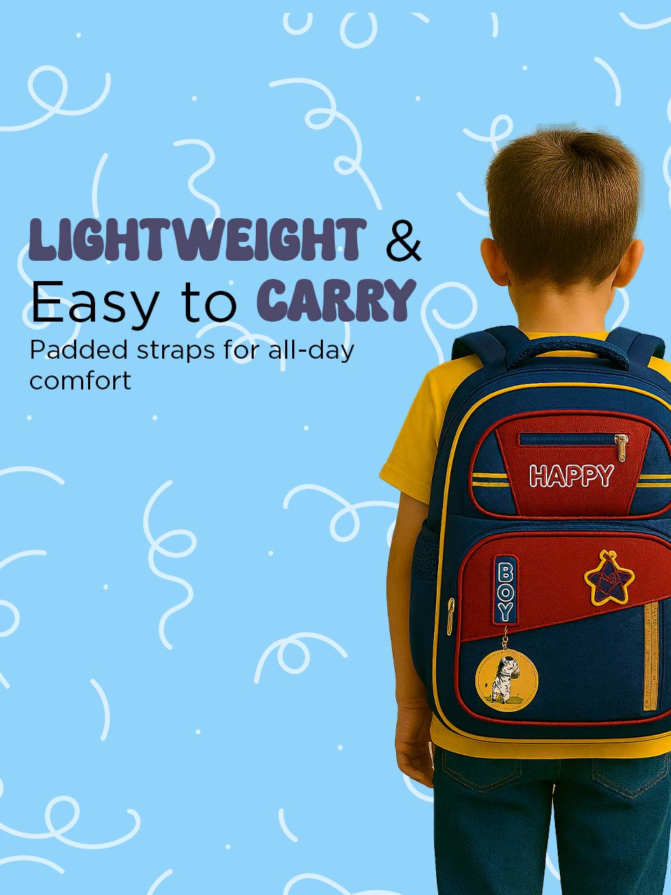 SAGEWARE School Bag for Boys Kids & Girls Backpack for School | Waterproof, Lightweight, Spacious with Multiple Pockets & Durable Zippers for Daily Use (Age of 6-12 years) Blue - Image 7