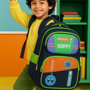 SAGEWARE School Bag for Boys Kids & Girls Backpack for School | Waterproof, Lightweight, Spacious with Multiple Pockets & Durable Zippers for Daily Use (Age of 6-12 years) Green