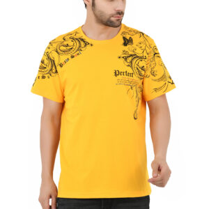 SAGEWARE Men Printed Round Neck Short Sleeve Cotton Blend T-Shirt