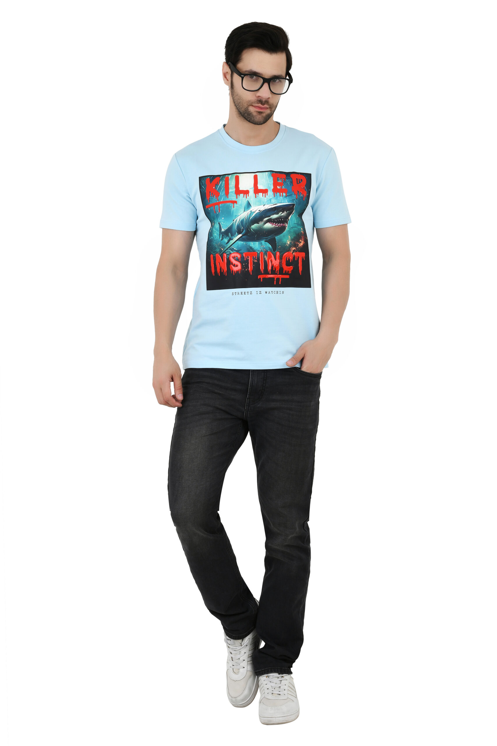 Men’s Printed Slim Fit T-Shirt | Half Sleeve Cotton Casual & Formal Wear T-Shirt - Image 2