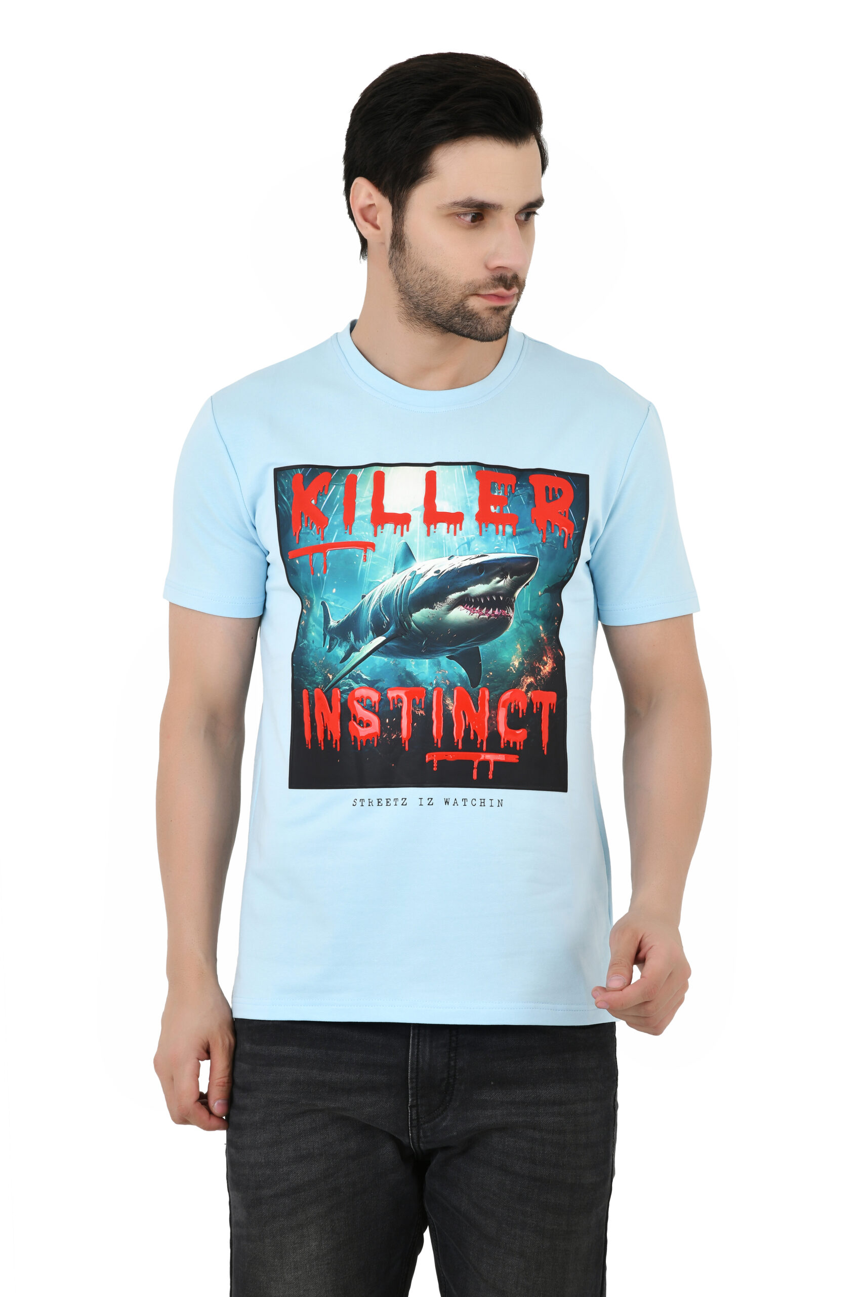 Men’s Printed Slim Fit T-Shirt | Half Sleeve Cotton Casual & Formal Wear T-Shirt - Image 3