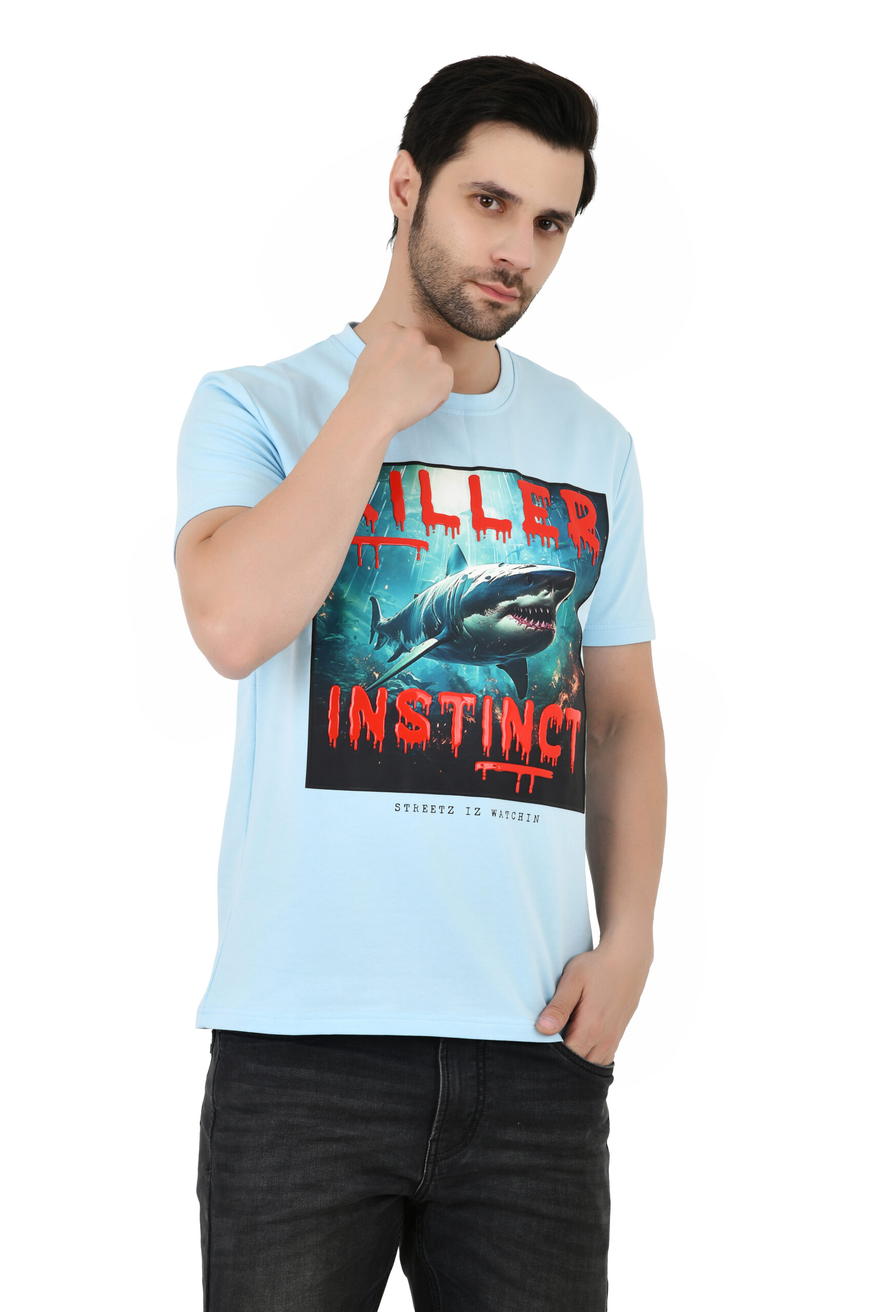 Men’s Printed Slim Fit T-Shirt | Half Sleeve Cotton Casual & Formal Wear T-Shirt