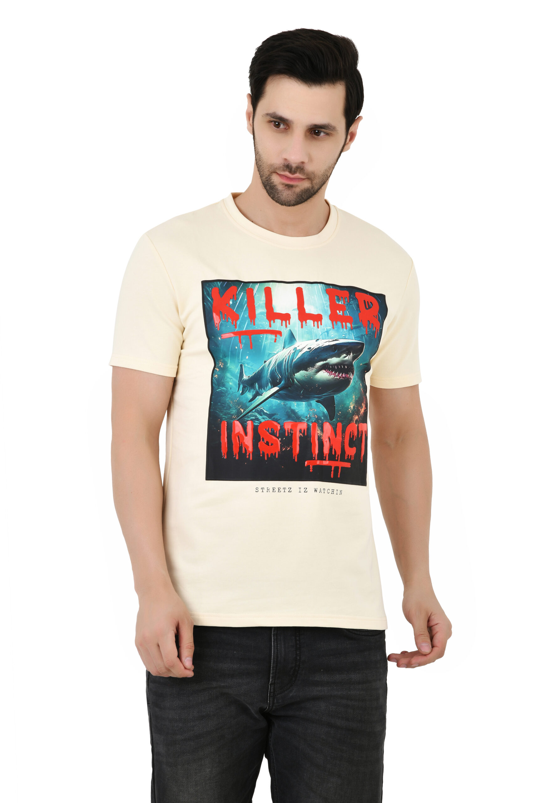 Men’s Printed Slim Fit T-Shirt | Half Sleeve Cotton Casual & Formal Wear T-Shirt - Image 19