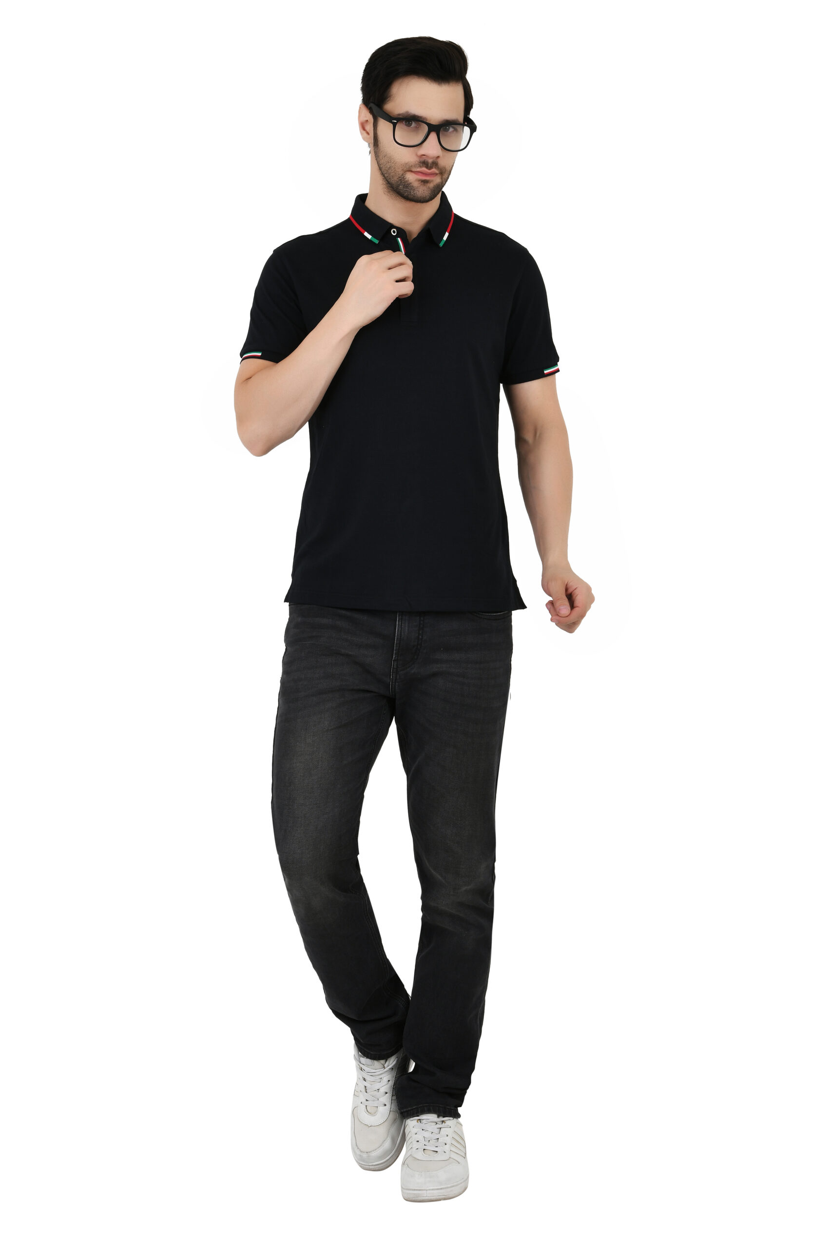 SAGEWARE Men's Solid Cotton Bland Polo Neck Tshirts | Full Sleeves | Solid-Regular Fit - Image 2