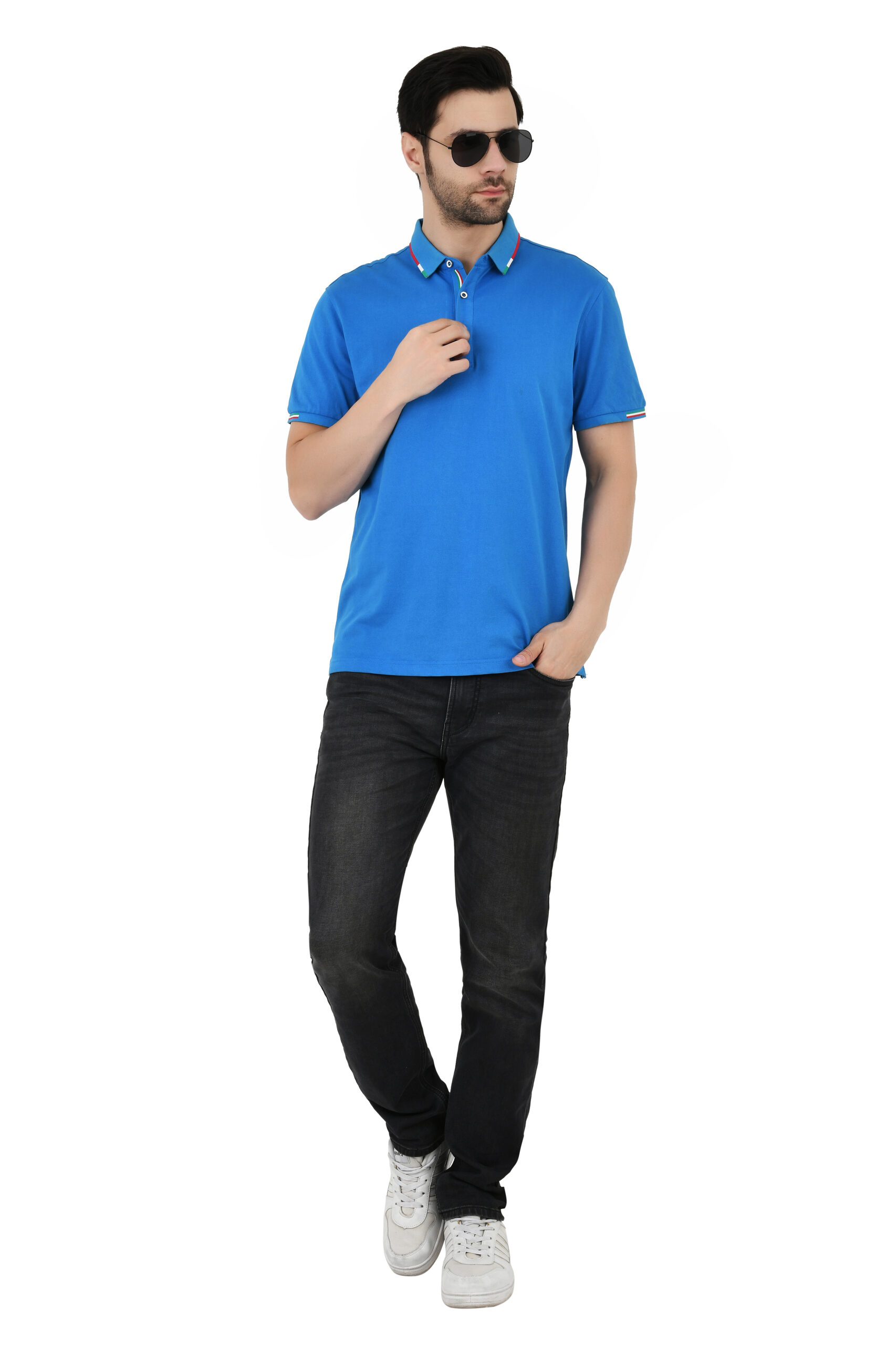SAGEWARE Men's Solid Cotton Bland Polo Neck Tshirts | Full Sleeves | Solid-Regular Fit - Image 14