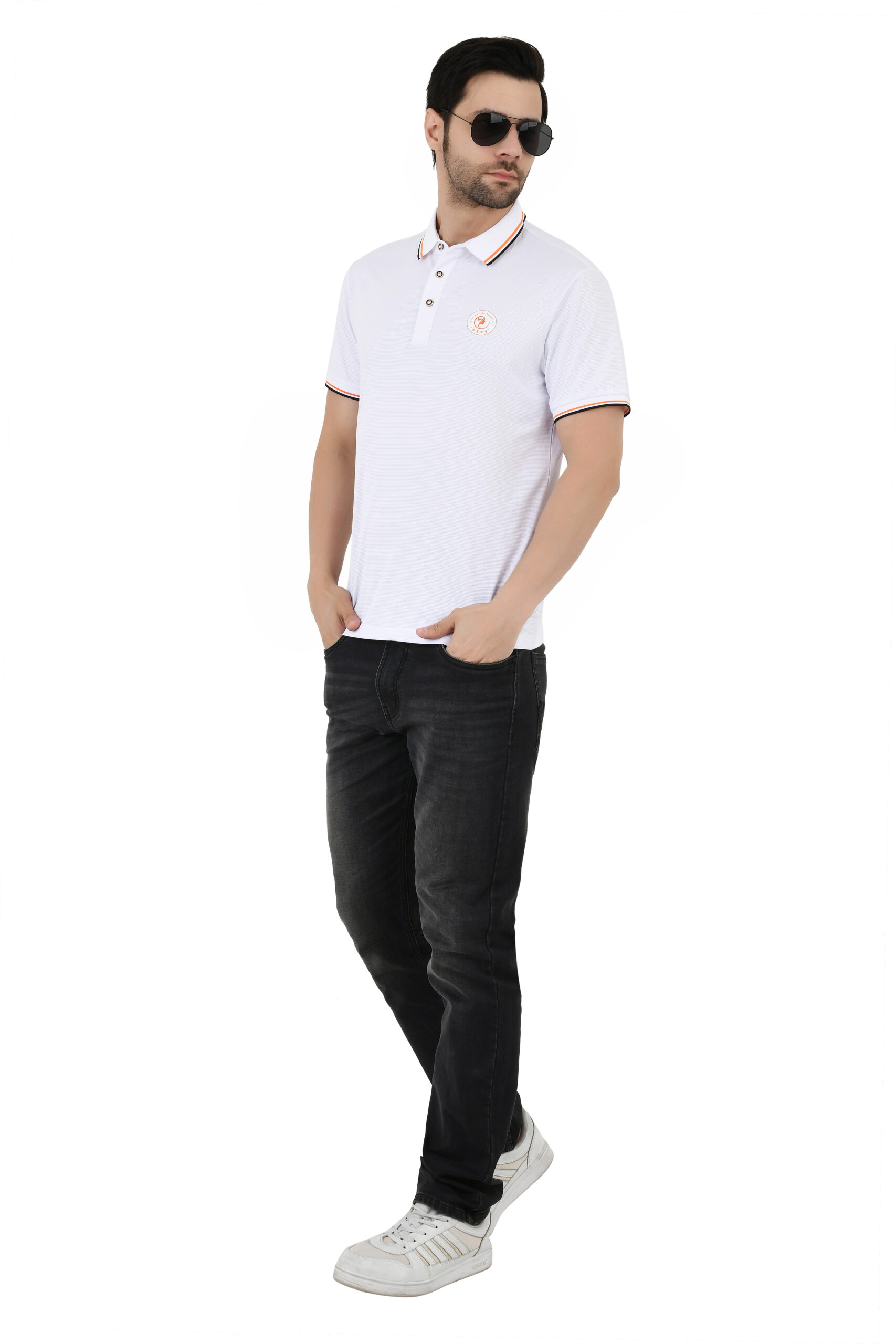 SAGEWARE Men's Solid Cotton Bland Polo Neck Tshirts | Full Sleeves | Solid-Regular Fit - Image 9