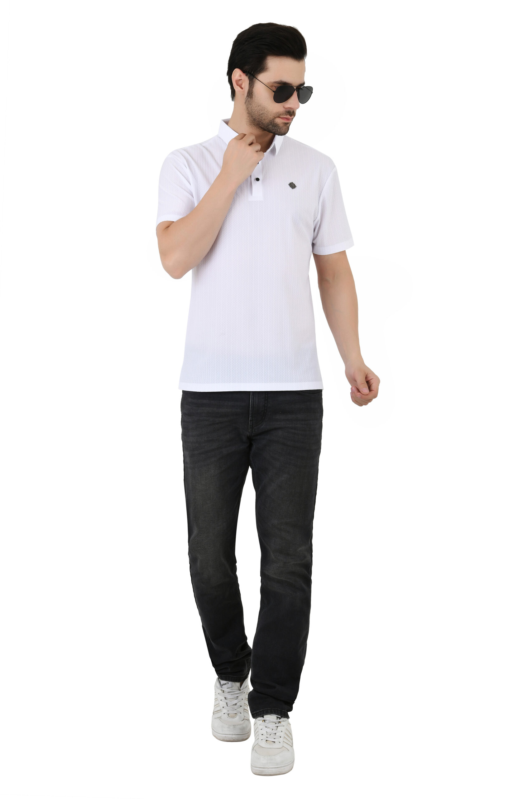 SAGEWARE Fashion Men's Solid Regular Fit Half Sleeve Imported Fabric Polo T-Shirt - Image 7