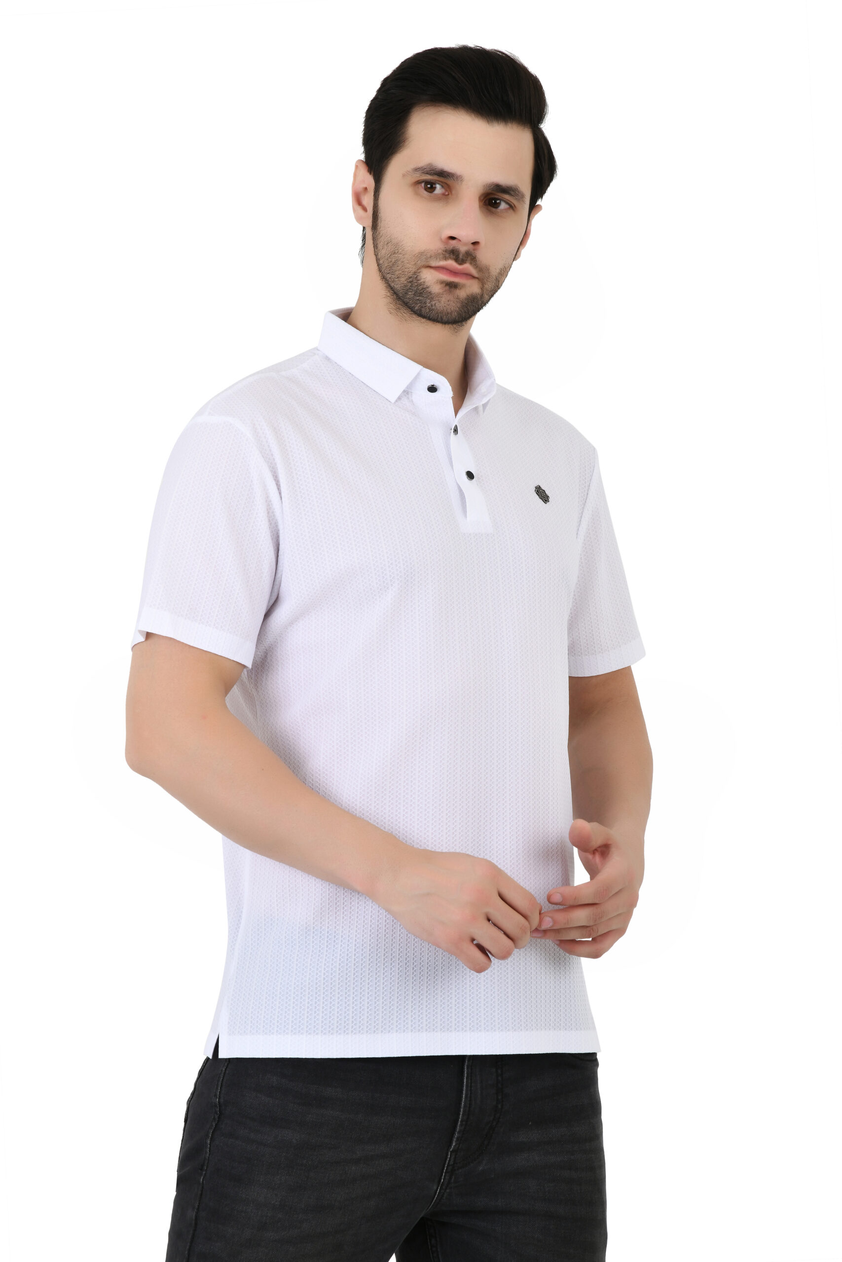 SAGEWARE Fashion Men's Solid Regular Fit Half Sleeve Imported Fabric Polo T-Shirt - Image 3