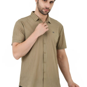 SAGEWARE Regular Fit Striped Button Down Collar Formal Shirt For Men