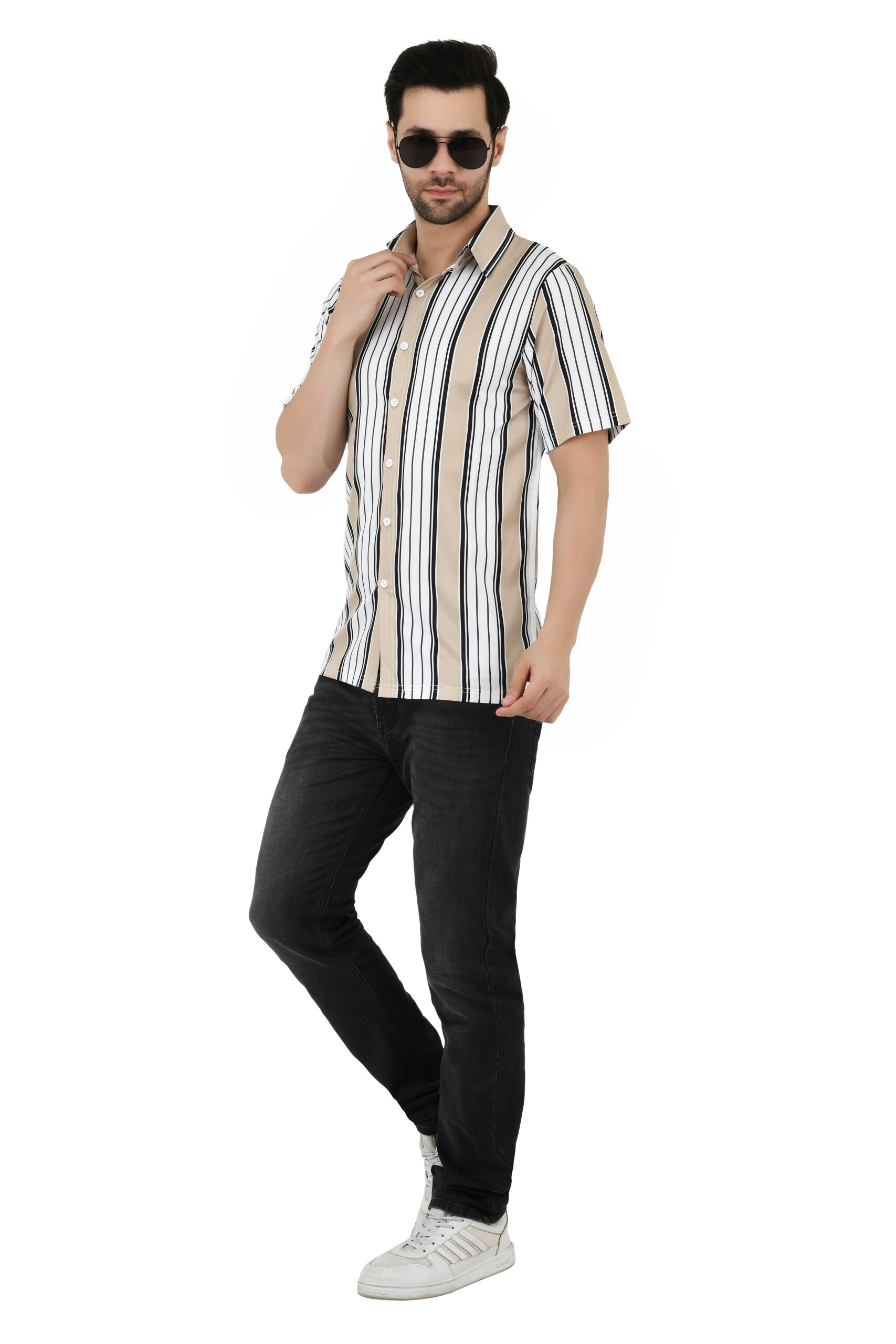 Men's Regular Fit Solid Soft Touch Cotton Casual Shirt with Spread Collar & Half Sleeves - Image 9