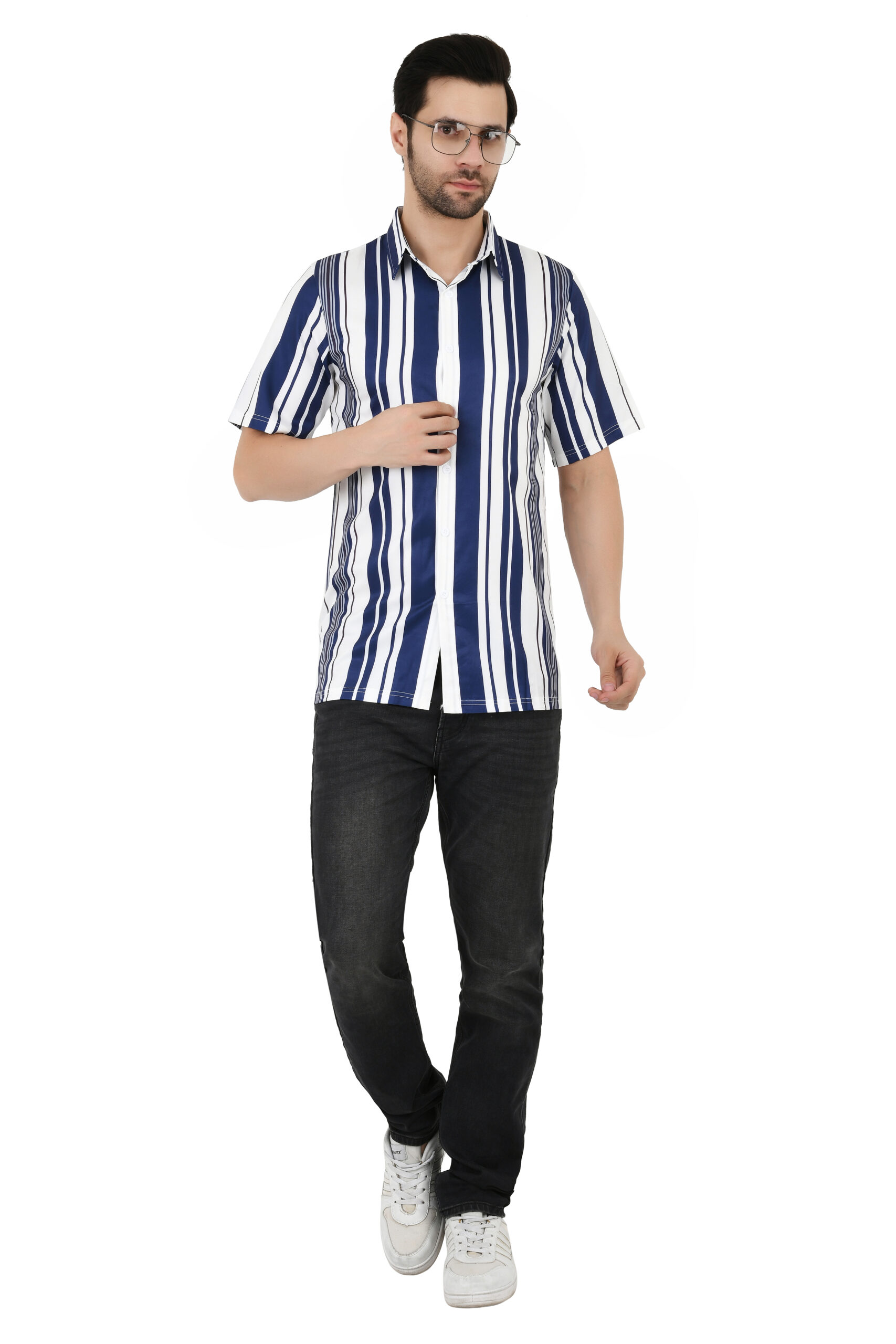 Men's Regular Fit Solid Soft Touch Cotton Casual Shirt with Spread Collar & Half Sleeves - Image 5