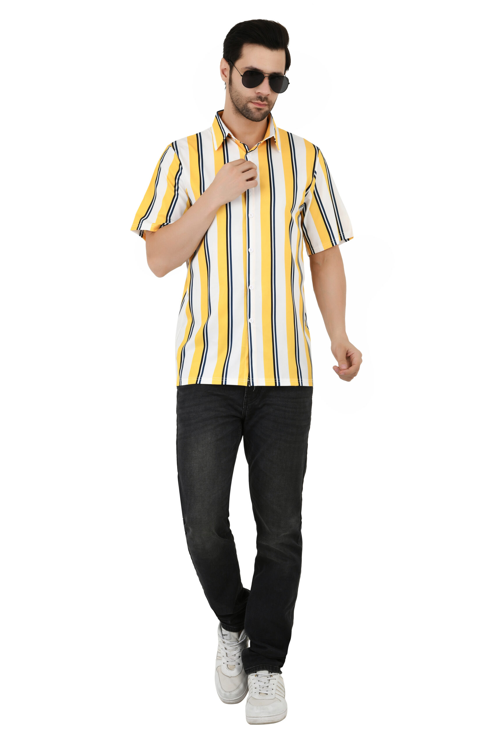 Men's Regular Fit Solid Soft Touch Cotton Casual Shirt with Spread Collar & Half Sleeves - Image 4