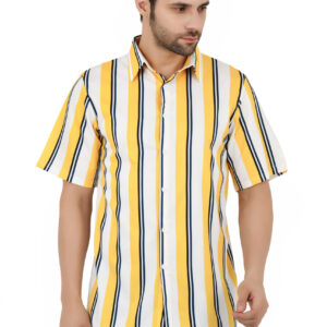 Men's Regular Fit Solid Soft Touch Cotton Casual Shirt with Spread Collar & Half Sleeves