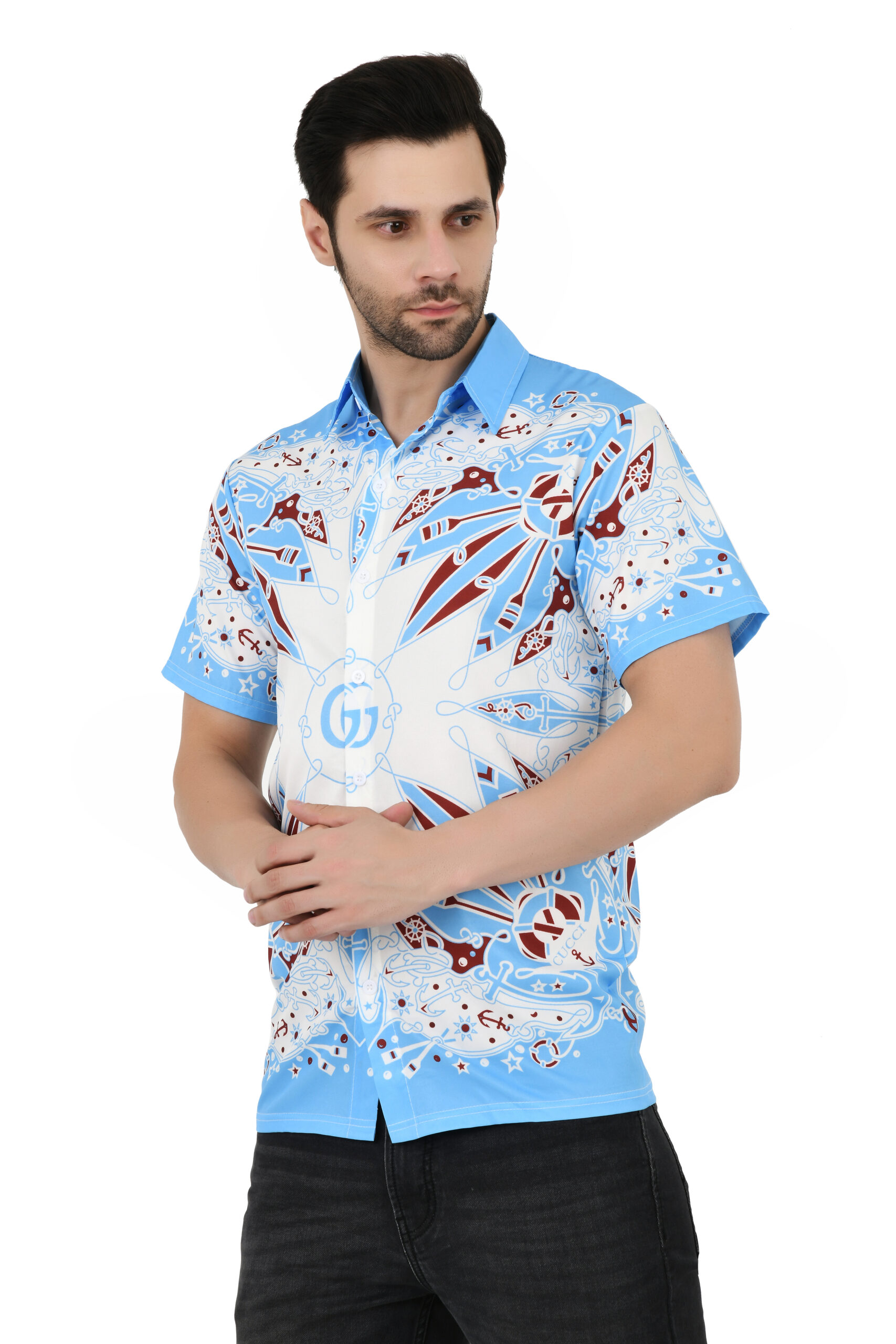 Men's Striped Cotton Blend Relaxed Fit Casual Shirt | Cuban Collar Half Sleeve Summer Shirt for Men | Soft Fabric - Image 2