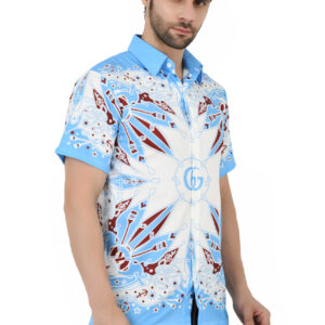 Men's Striped Cotton Blend Relaxed Fit Casual Shirt | Cuban Collar Half Sleeve Summer Shirt for Men | Soft Fabric