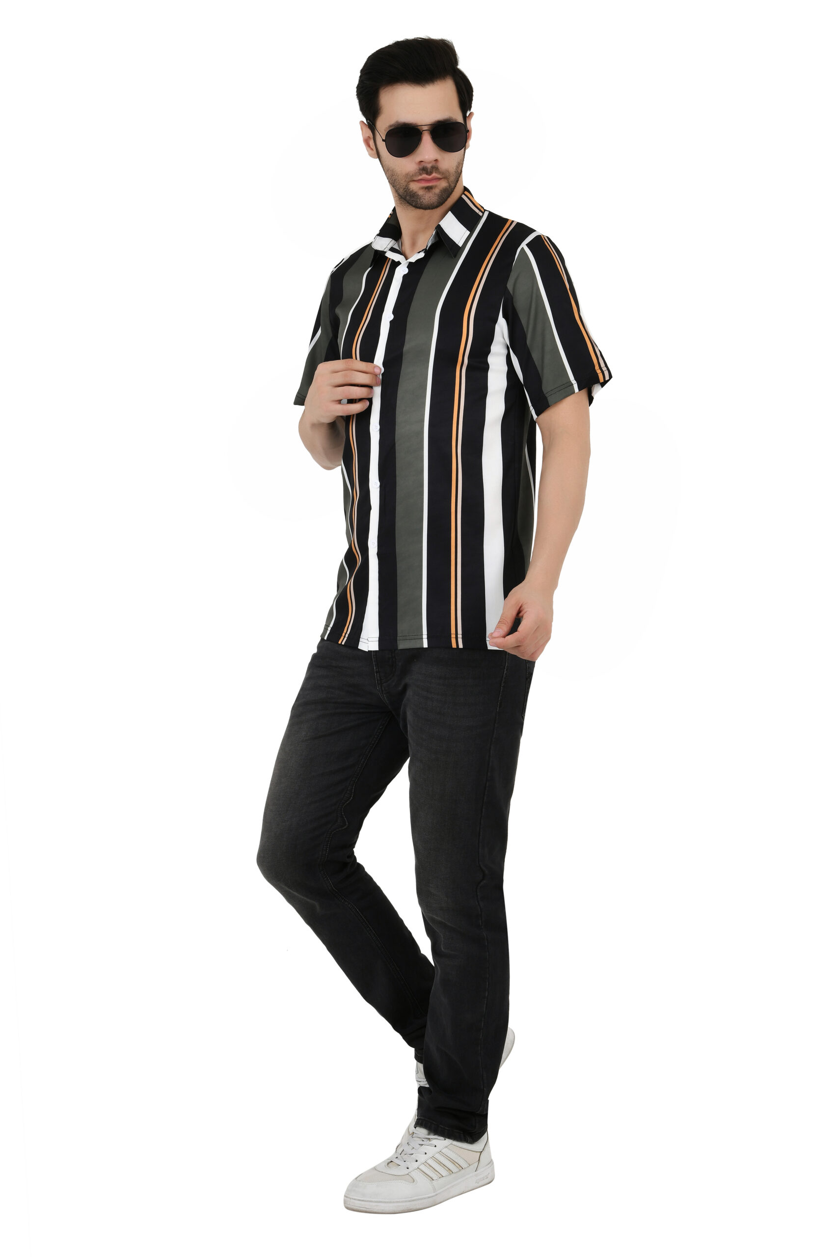 Men's | Stripes | Half Sleeve | Slim Fit | Spread Collar | Casual Shirt - Image 6