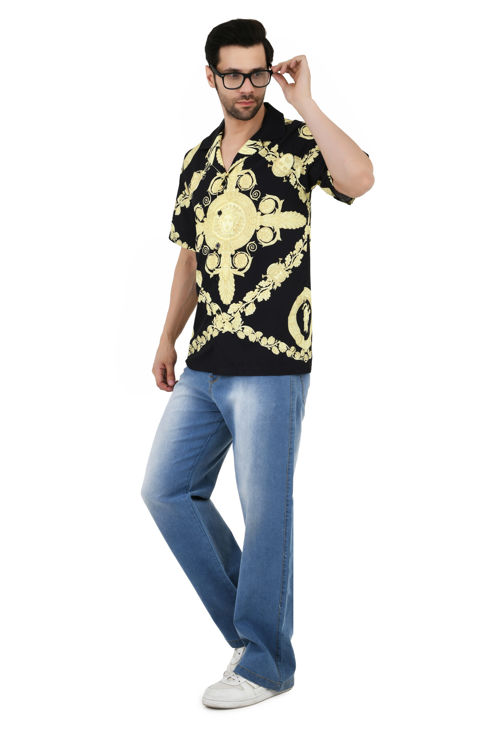 Cotton Blend Trendy Printed Regular Fit Half Sleeve Causal Shirt for Men - Image 2