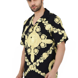 Cotton Blend Trendy Printed Regular Fit Half Sleeve Causal Shirt for Men