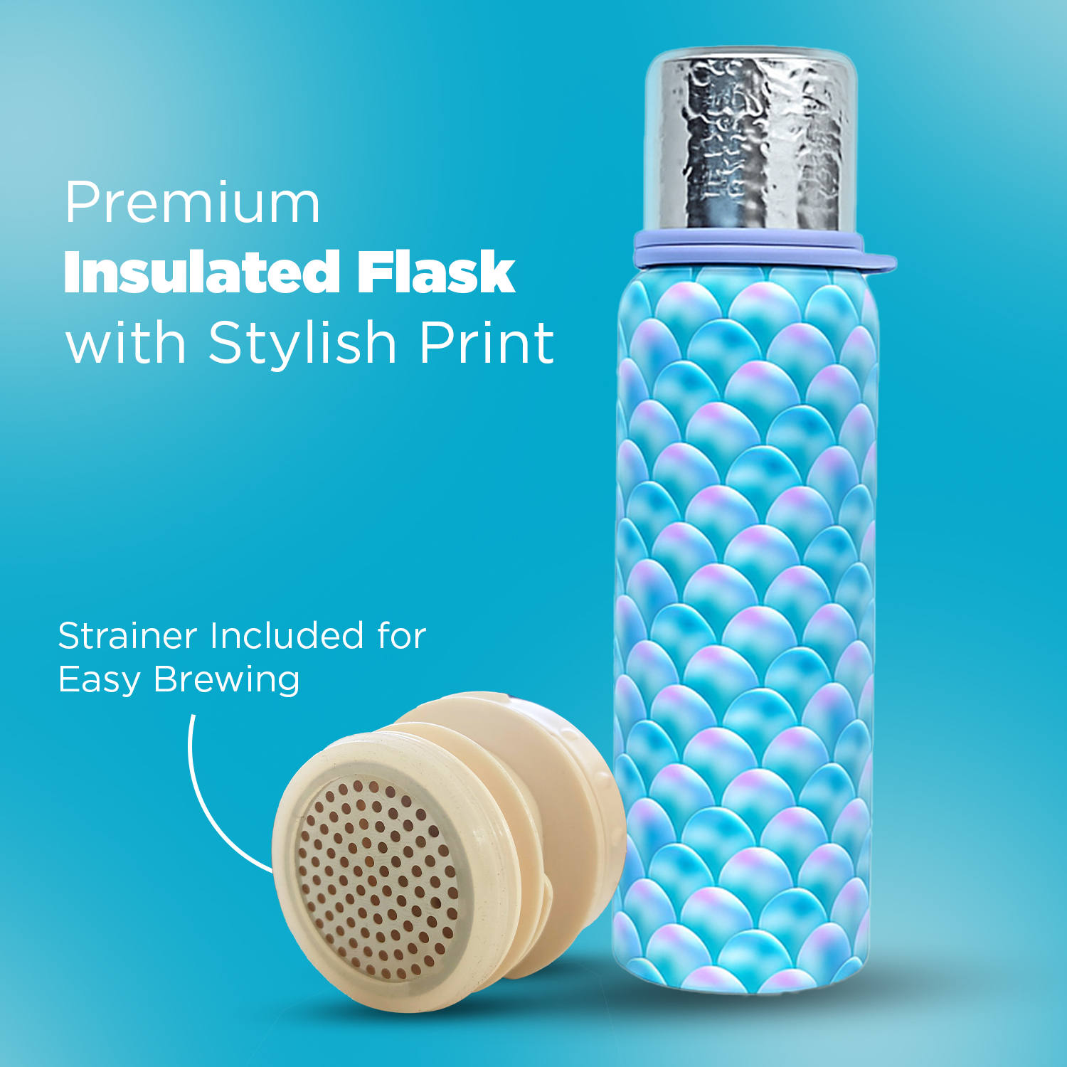 Vacuum Insulated Stainless Steel Flask Bottle Keeps Hot Cold for Hours 750 ml Stainless Steel Flask (Pack of 1, Blue) - Image 2