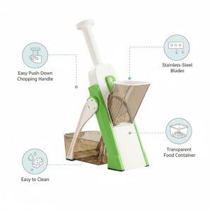 Blue Push-Down Chopper by SAGEWARE | (1 Blade, 1 Trey)