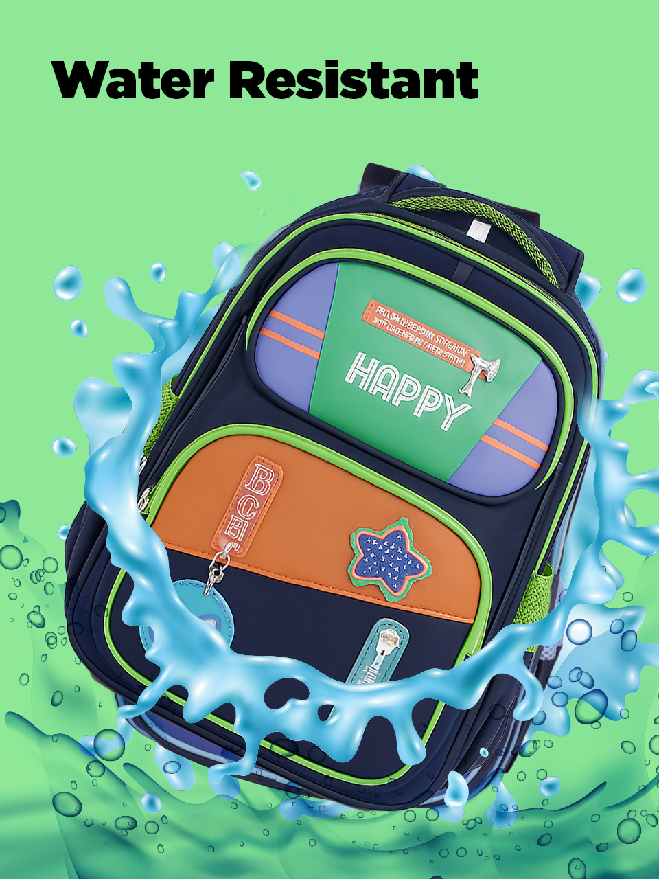 SAGEWARE School Bag for Boys Kids & Girls Backpack for School | Waterproof, Lightweight, Spacious with Multiple Pockets & Durable Zippers for Daily Use (Age of 6-12 years) Green - Image 11