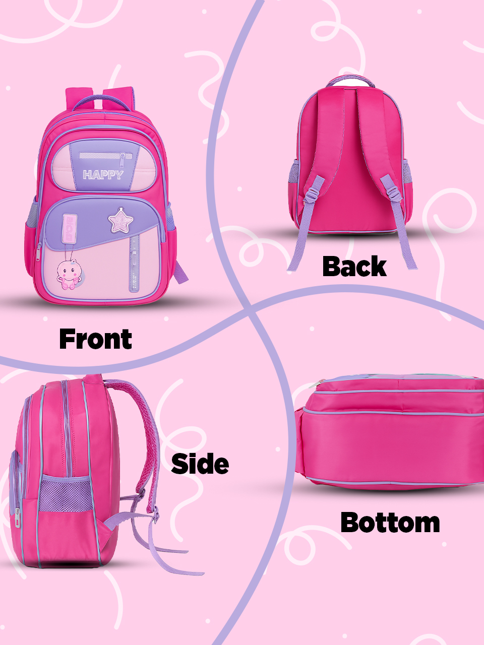 SAGEWARE School Bag for Boys Kids & Girls Backpack for School | Pink - Image 12