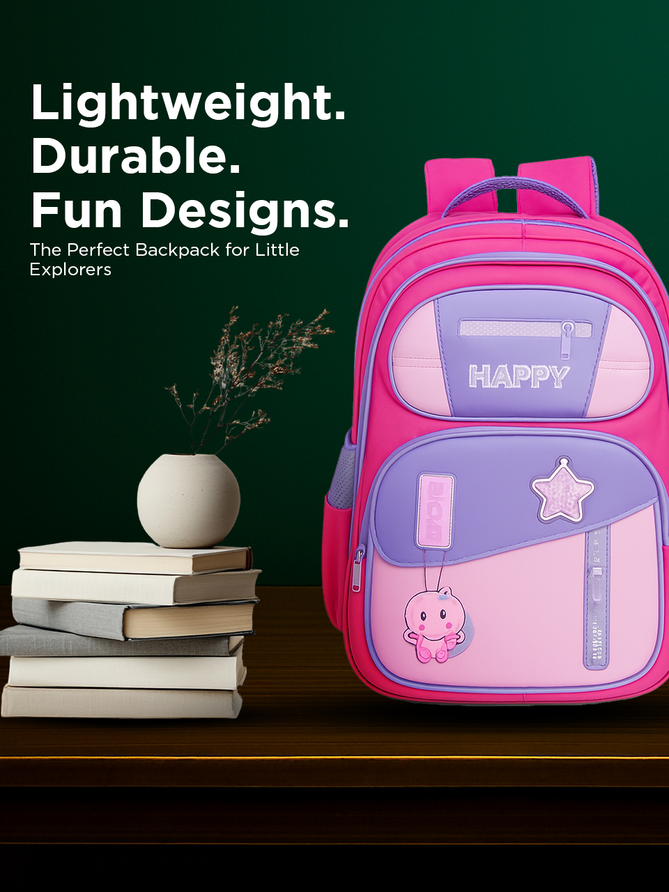 SAGEWARE School Bag for Boys Kids & Girls Backpack for School | Pink - Image 3