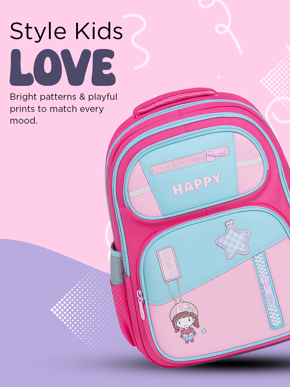 SAGEWARE School Bag for Boys Kids & Girls Backpack for School | Light Pink - Image 4