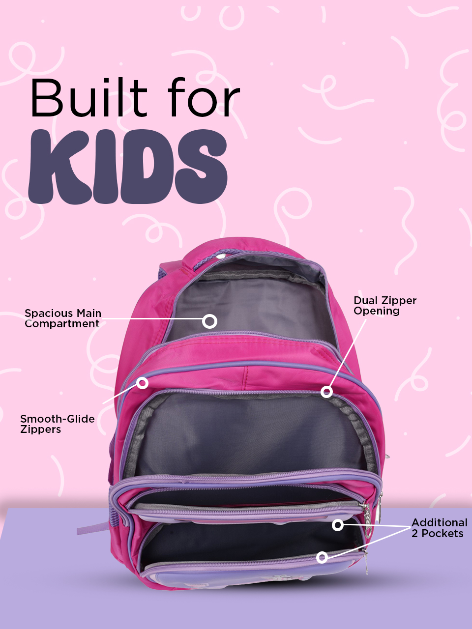 SAGEWARE School Bag for Boys Kids & Girls Backpack for School | Pink - Image 6