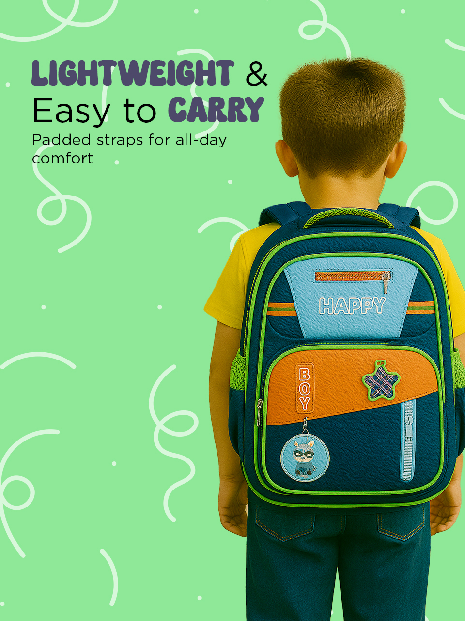SAGEWARE School Bag for Boys Kids & Girls Backpack for School | Waterproof, Lightweight, Spacious with Multiple Pockets & Durable Zippers for Daily Use (Age of 6-12 years) Green - Image 8