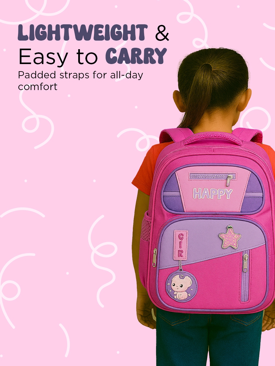 SAGEWARE School Bag for Boys Kids & Girls Backpack for School | Pink - Image 8