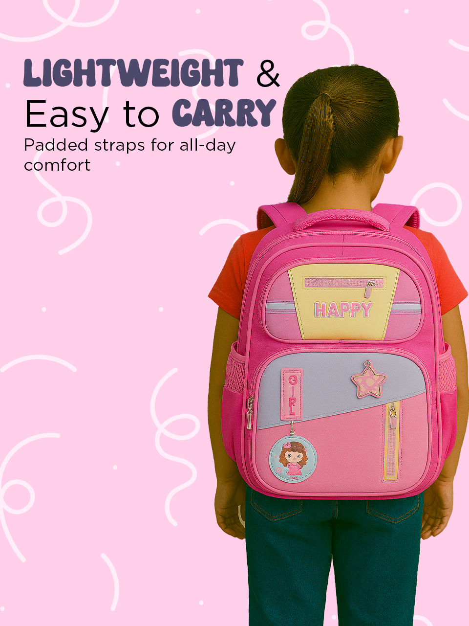 SAGEWARE School Bag for Boys Kids & Girls Backpack for School | Light Pink - Image 8