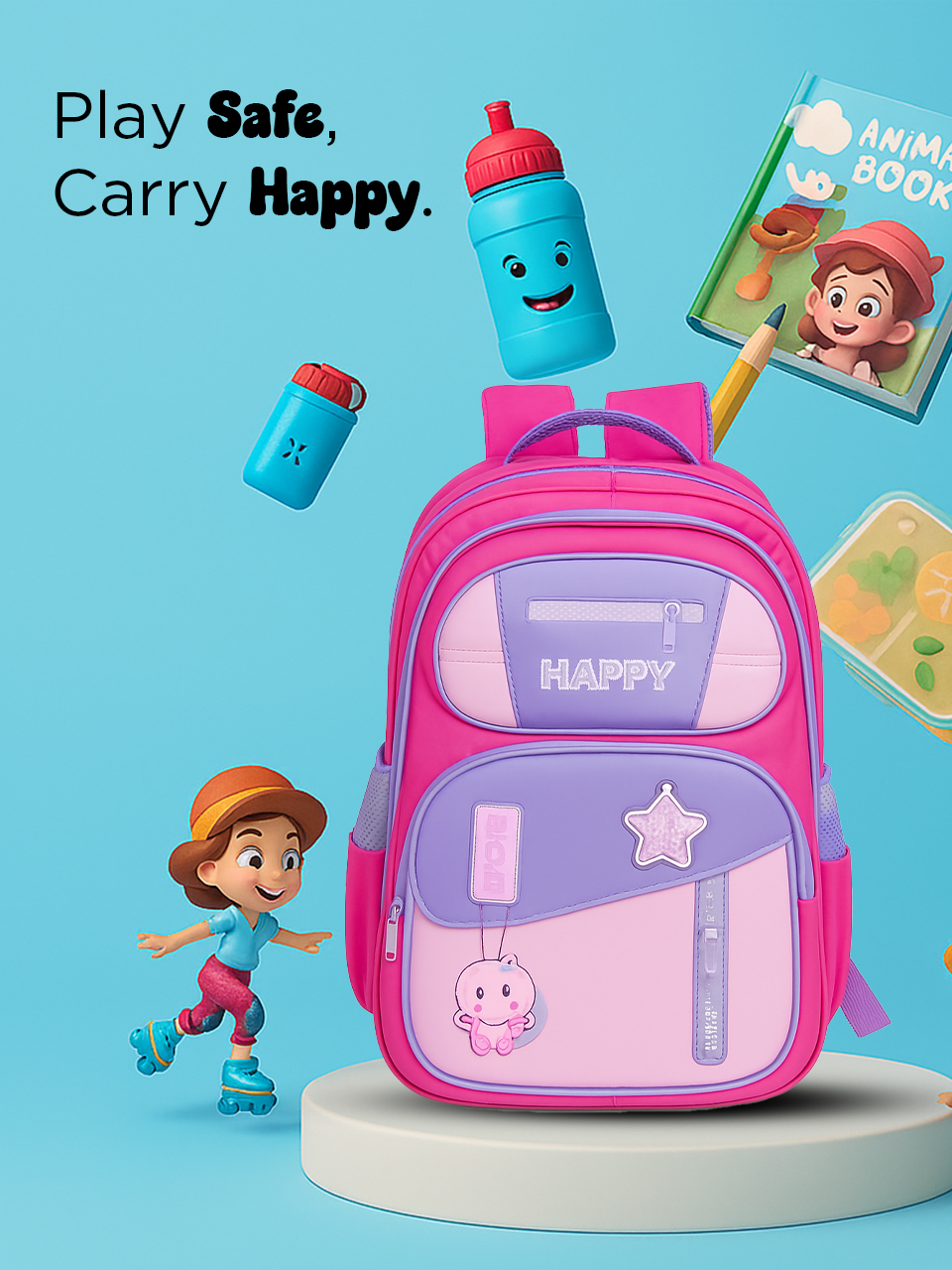 SAGEWARE School Bag for Boys Kids & Girls Backpack for School | Pink - Image 10